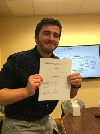 Noah Collie passes honors thesis